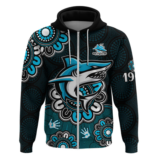 custom-personalised-nrl-cronulla-sutherland-sharks-rugby-sharkies-1963-aboriginal-hoodie