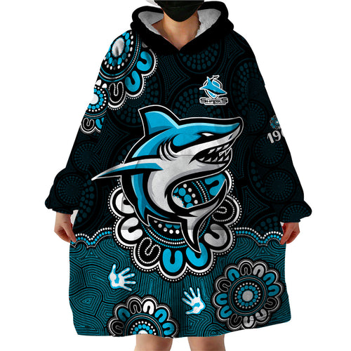 nrl-cronulla-sutherland-sharks-rugby-sharkies-1963-aboriginal-wearable-blanket-hoodie