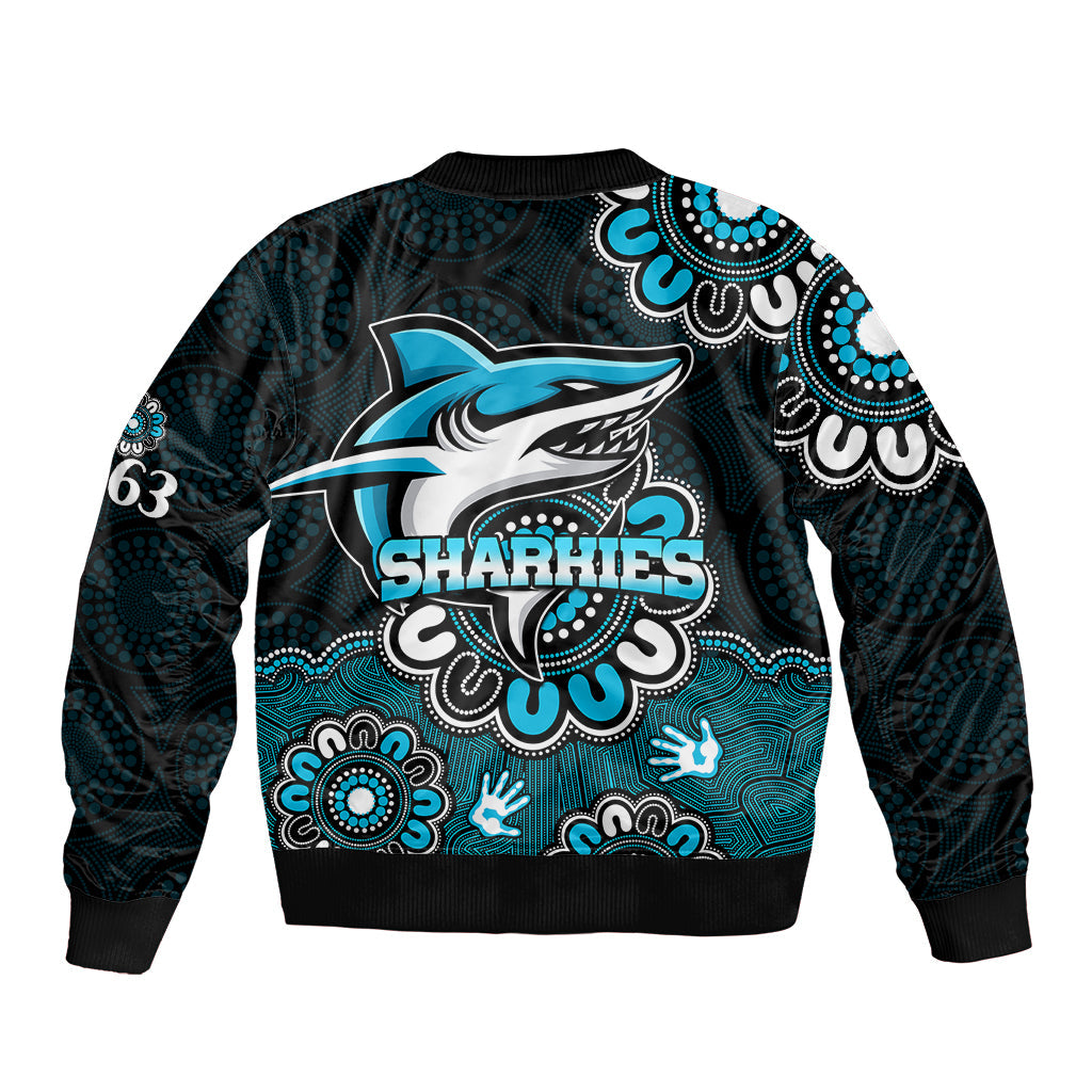 nrl-cronulla-sutherland-sharks-rugby-sharkies-1963-aboriginal-sleeve-zip-bomber-jacket