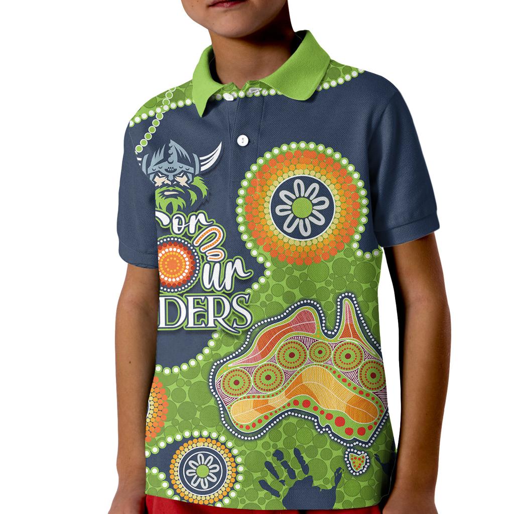 personalised-naidoc-week-2023-nrl-raiders-for-our-elders-kid-polo-shirt