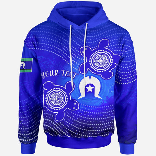 [Custom] Torres Strait Islanders Hoodie - Torres Symbol With  Turtle