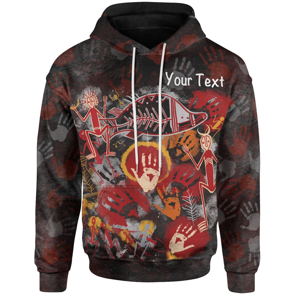 [Custom] Aboriginal Hoodie - Indigenous Fish Hand Art