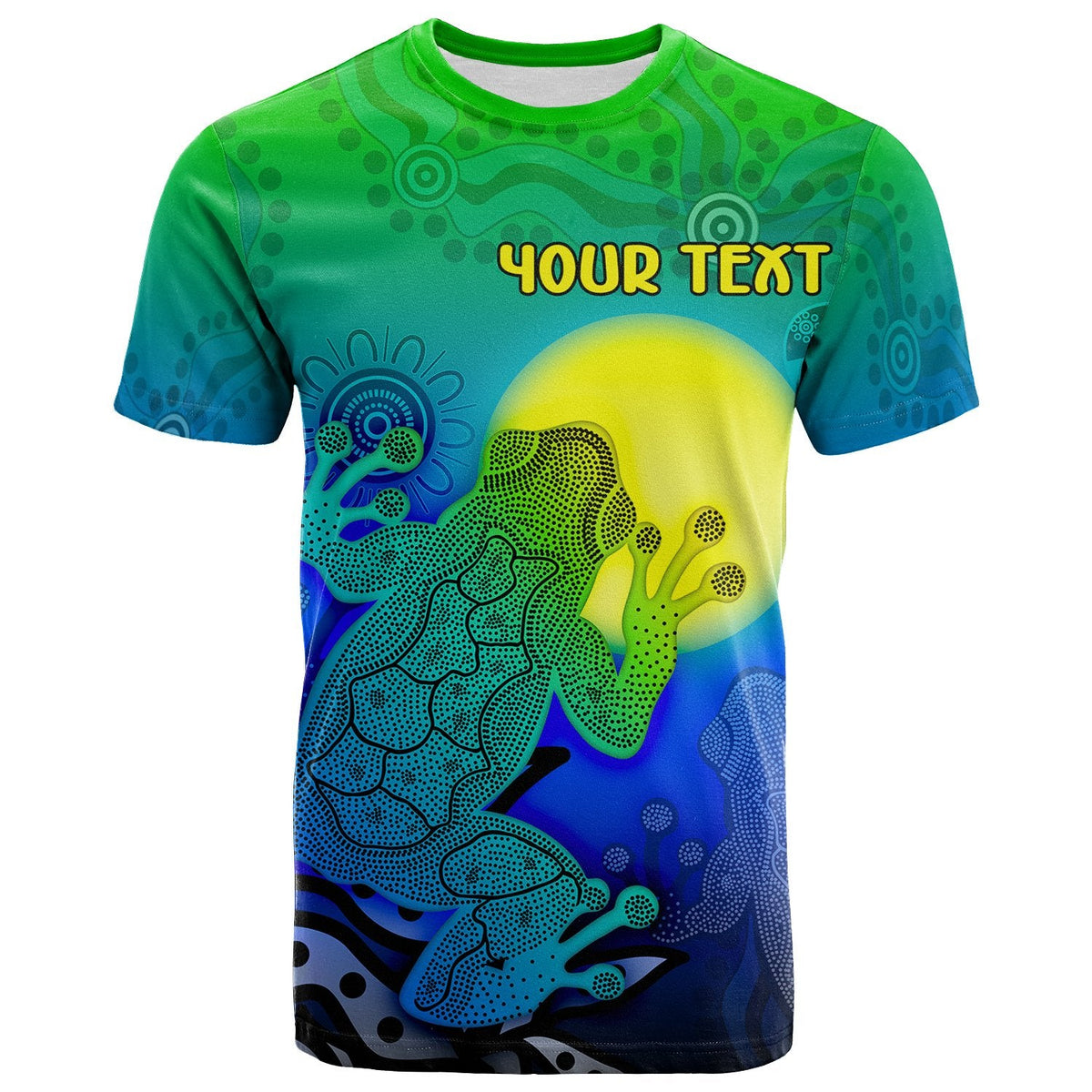 customaboriginal-t-shirts-kid-indigenous-frog-blue