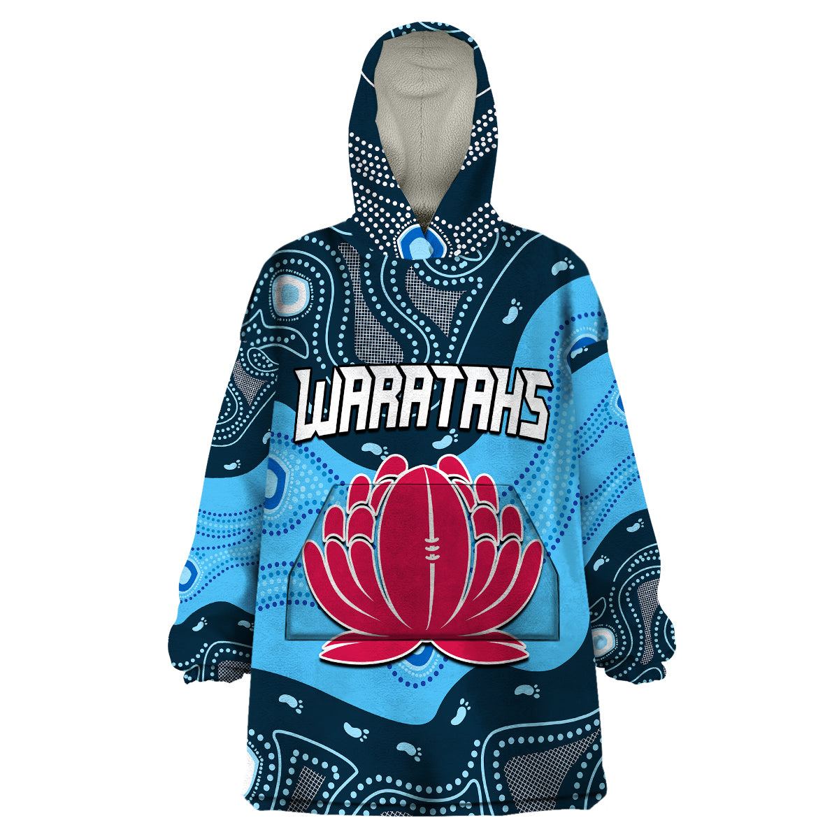 custom-personalised-waratahs-rugby-wearable-blanket-hoodie-nsw-indigenous