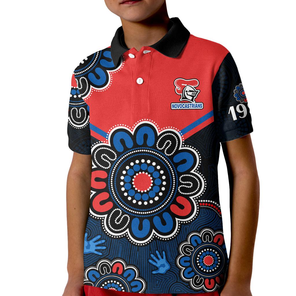 custom-personalised-nrl-newcastle-knights-rugby-novocastrians-1987-aboriginal-kid-polo-shirt