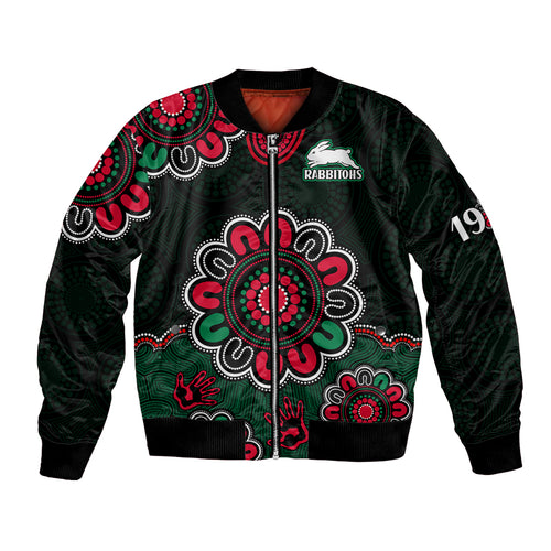 custom-personalised-nrl-rabbitohs-rugby-bomber-jacket-the-bunnies-1908-aboriginal
