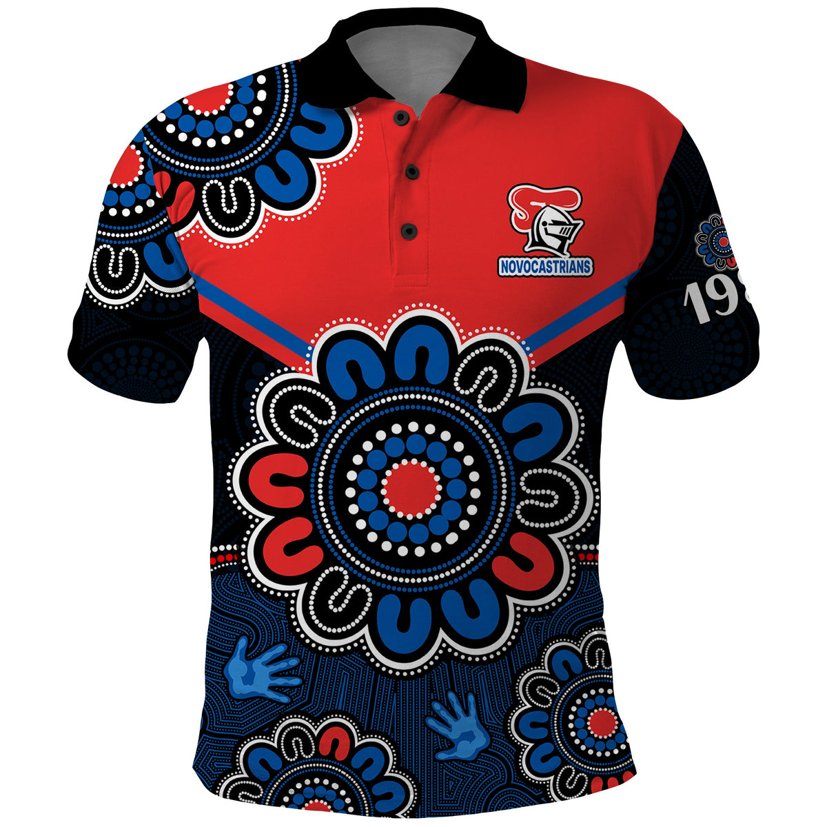 custom-personalised-nrl-newcastle-knights-rugby-novocastrians-1987-aboriginal-polo-shirt