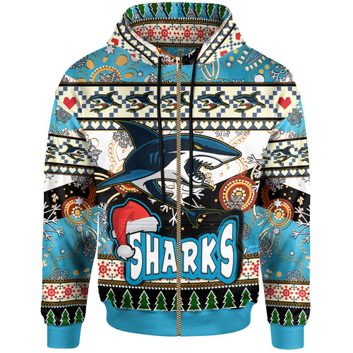 sharks-rugby-christmas-hoodie-custom-xmas-sharks-christmas-balls-snowflake-with-aboriginal-patterns-hoodie
