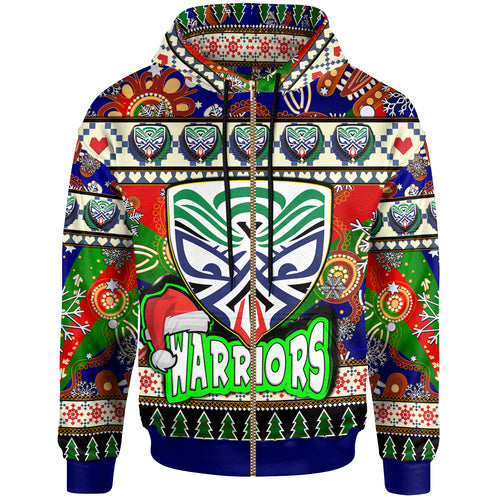 warriors-rugby-christmas-hoodie-custom-xmas-warriors-christmas-balls-snowflake-with-aboriginal-patterns-hoodie