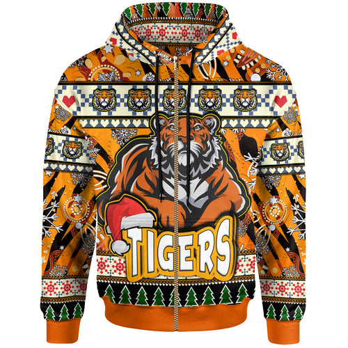 tigers-rugby-christmas-hoodie-custom-xmas-tigers-christmas-balls-snowflake-with-aboriginal-patterns-hoodie
