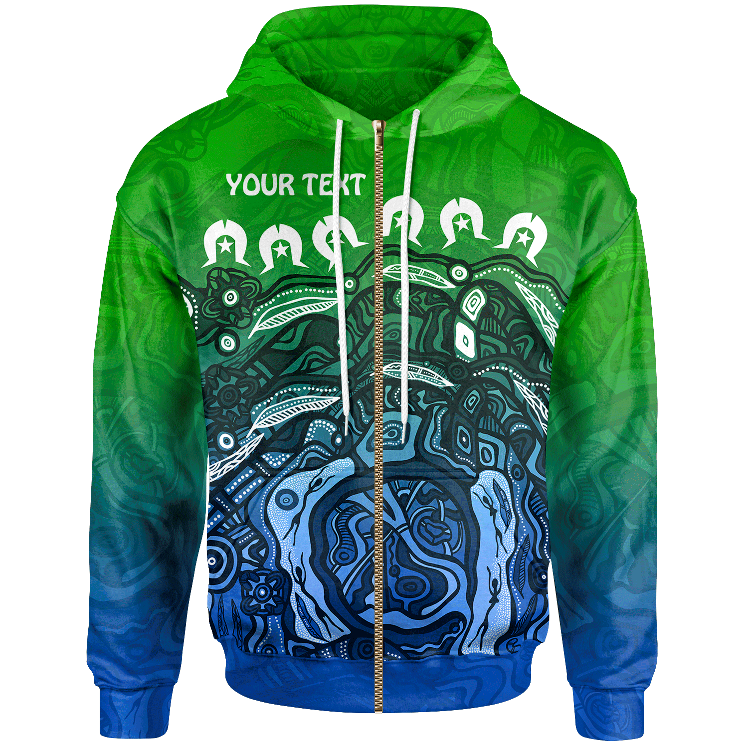 kid-custom-torres-strait-islands-zip-up-blue-ocean-for