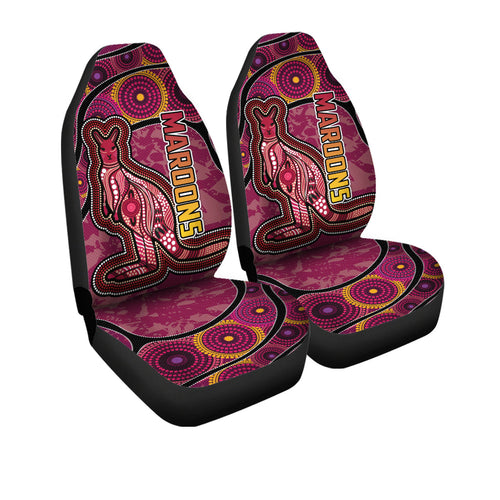 maroons-rugby-car-seat-covers-custom-maroons-kangaroo-car-seat-covers