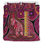 maroons-rugby-bedding-set-custom-maroons-kangaroo-bedding-set