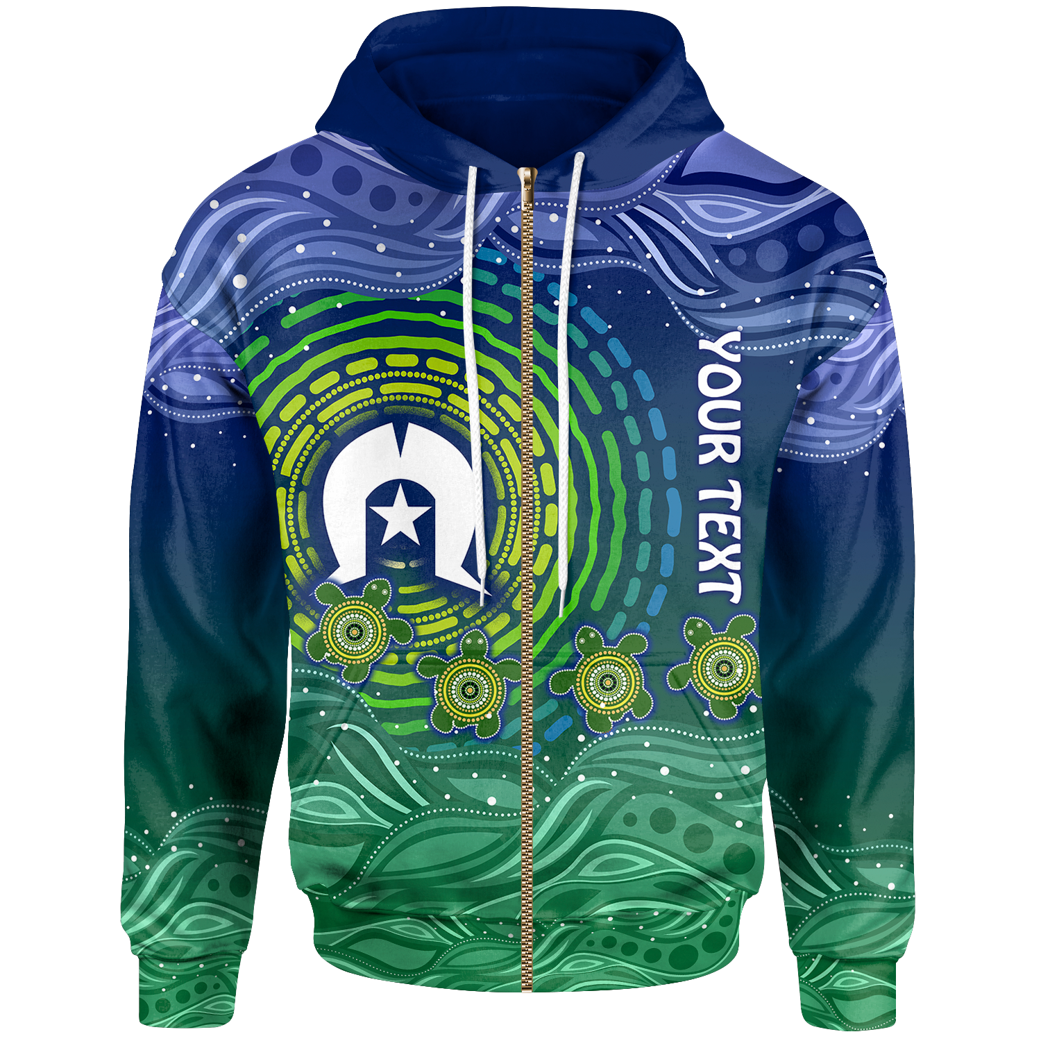 custom-text-torres-strait-islanders-zip-up-hoodie-aboriginal-turtle
