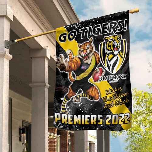richmond-football-flag-premiers-2022-aboriginal-art-go-tigers