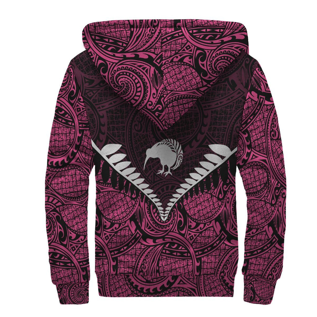 silver-fern-kiwi-pink-sherpa-hoodie