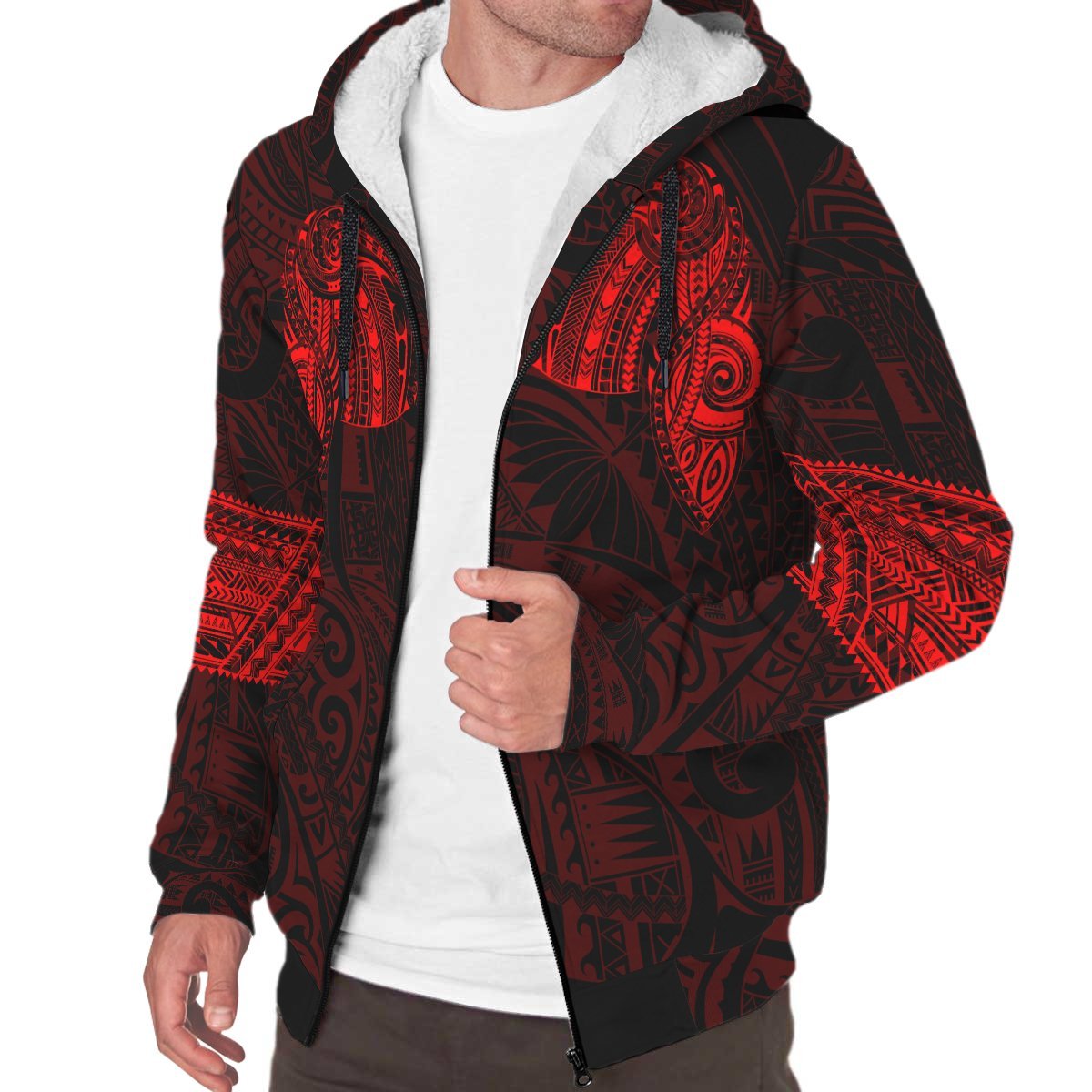 aotearoa-tattoo-sherpa-hoodie-red