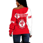 (Custom Text) Vibe Hoodie Africa Women's Off Shoulder Sweater - Heroines Of Jericho - AF01
