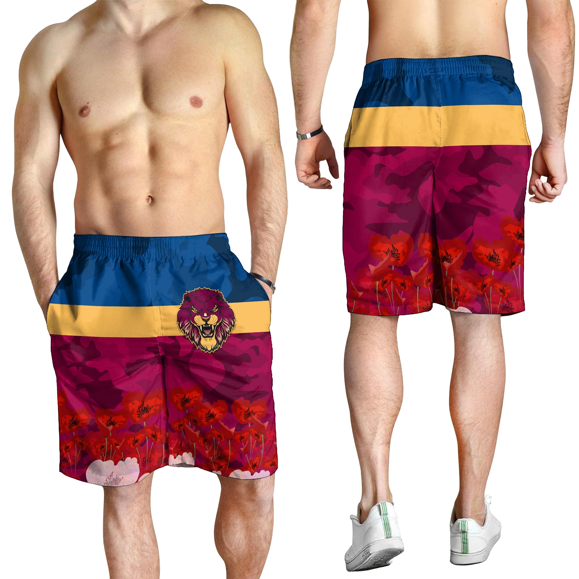 lions-anzac-2022-men-shorts-brisbane-brissie-poppy-flowers