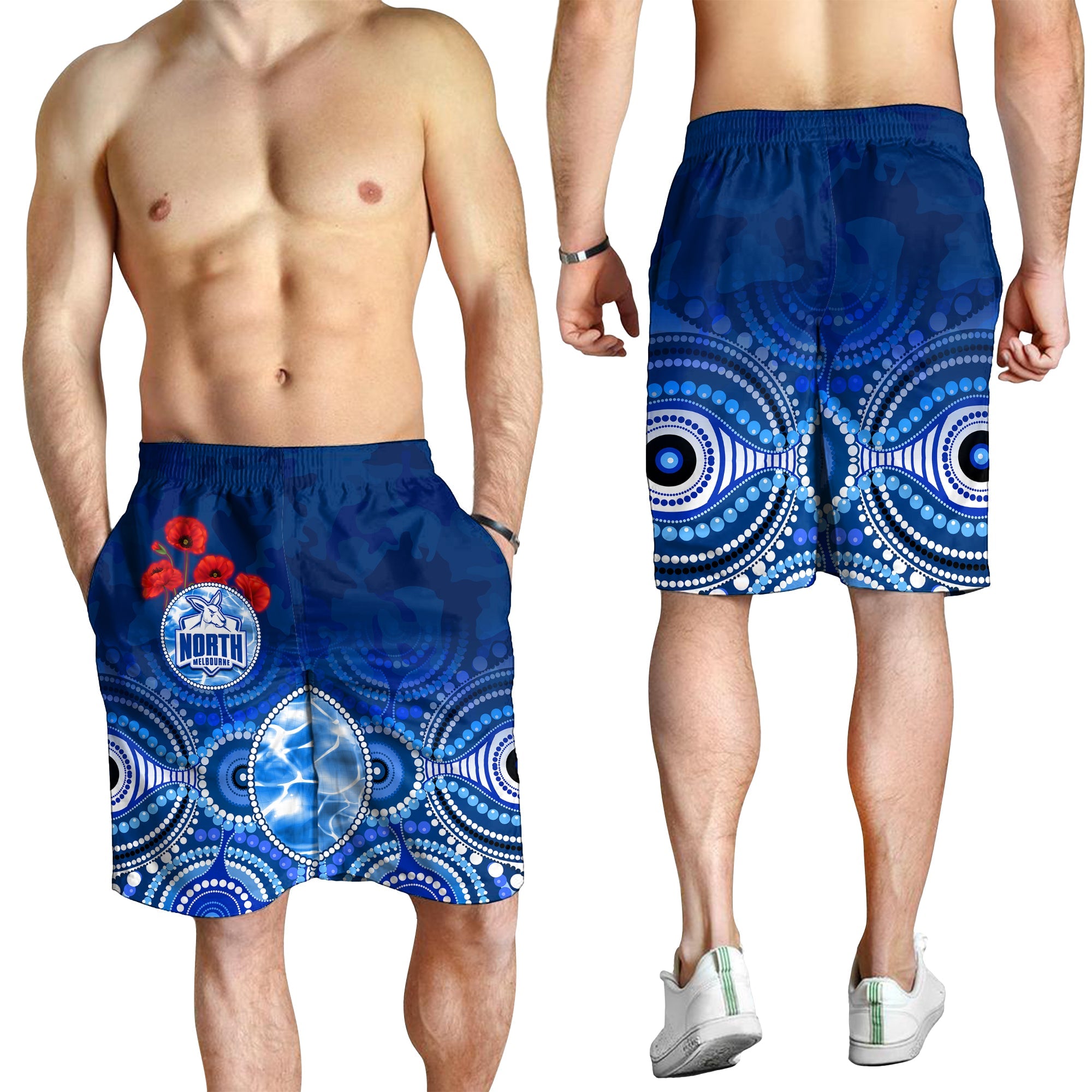kangaroos-anzac-2022-men-shorts-north-melbourne-football-aboriginal-poppy-flowers