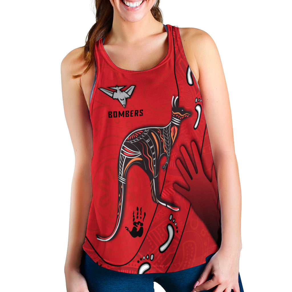 Bombers Indigenous Women Racerback Tank Essendon for Life | Vibepolo.com