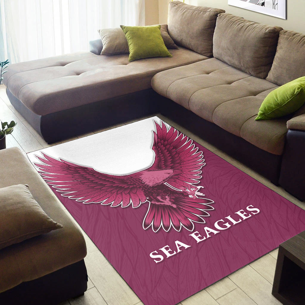 sea-eagles-2021-area-rug-manly-warringah-feather