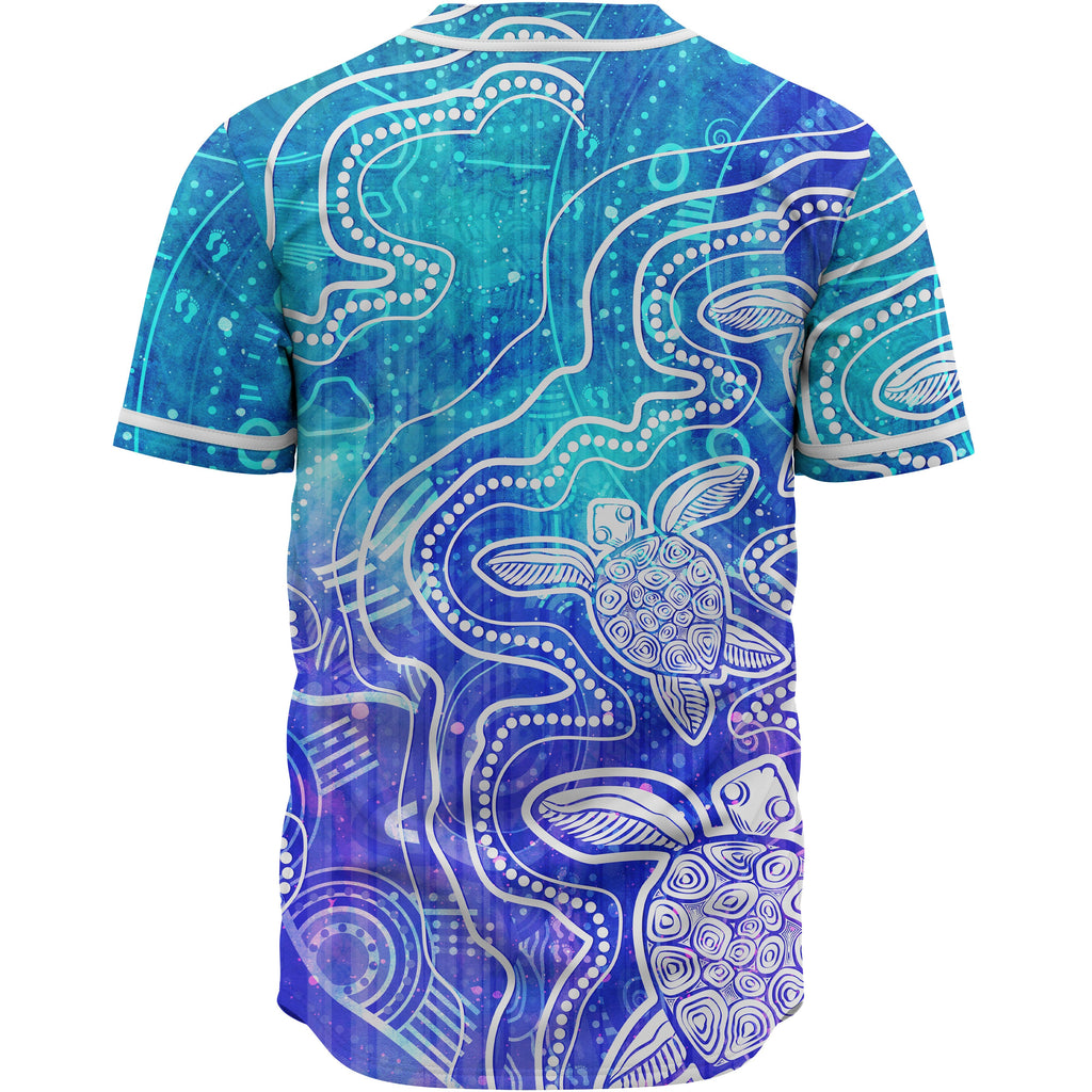 aboriginal-baseball-shirt-sea-turtle-with-indigenous-patterns-blue