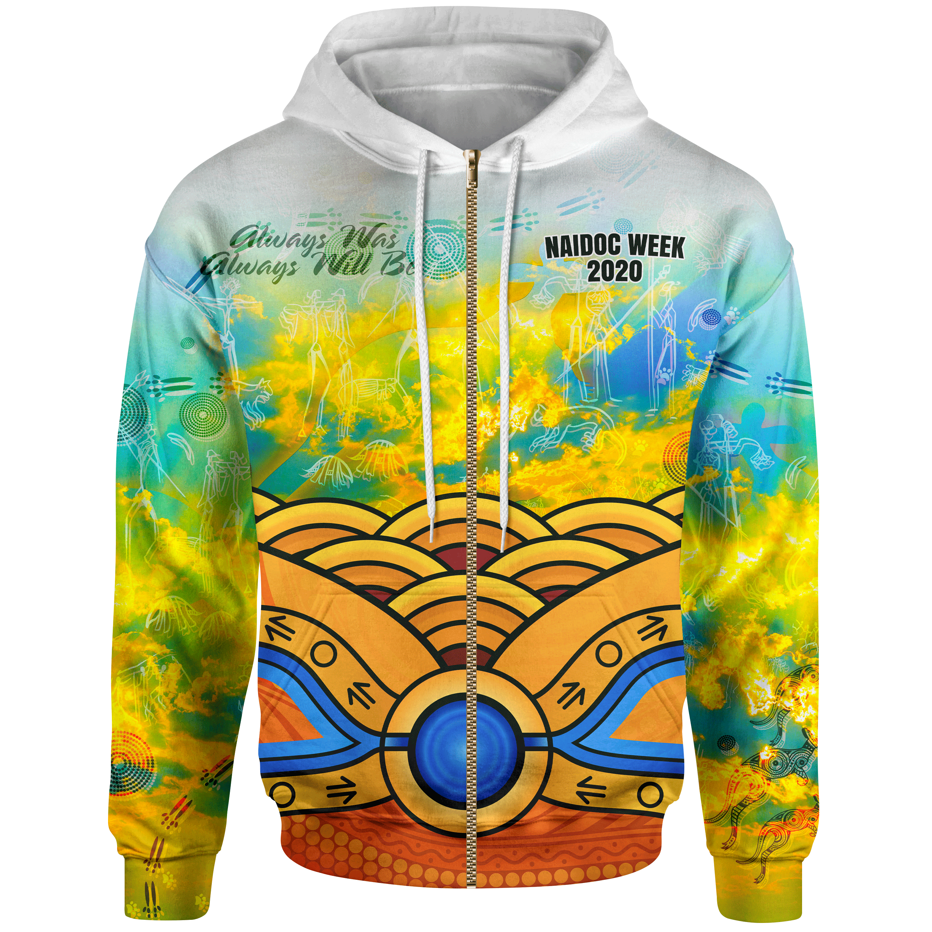 aboriginal-kid-zip-up-hoodie-australia-kangaroo-naidoc-week-2021-for-kid