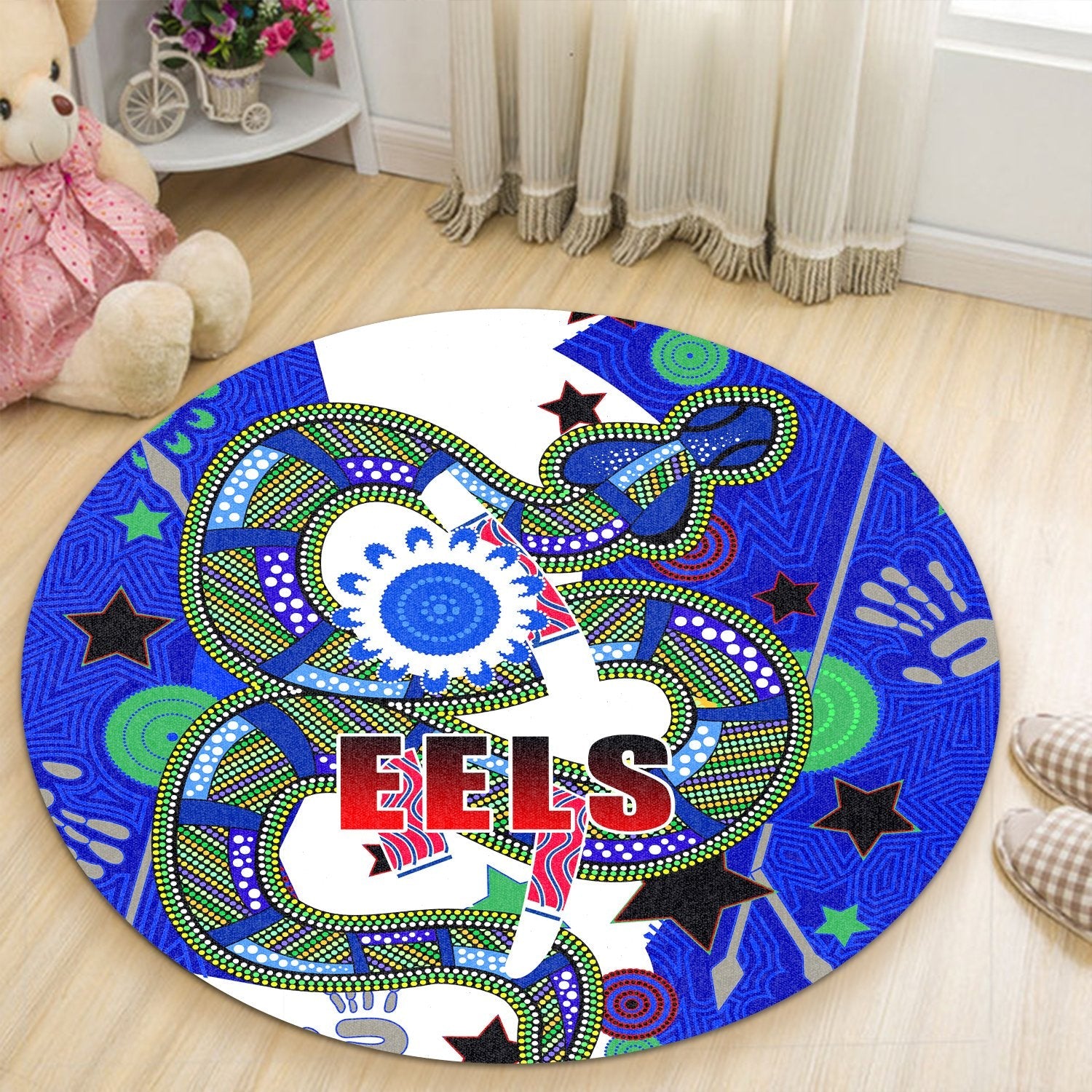 eels-naidoc-week-color-round-carpet