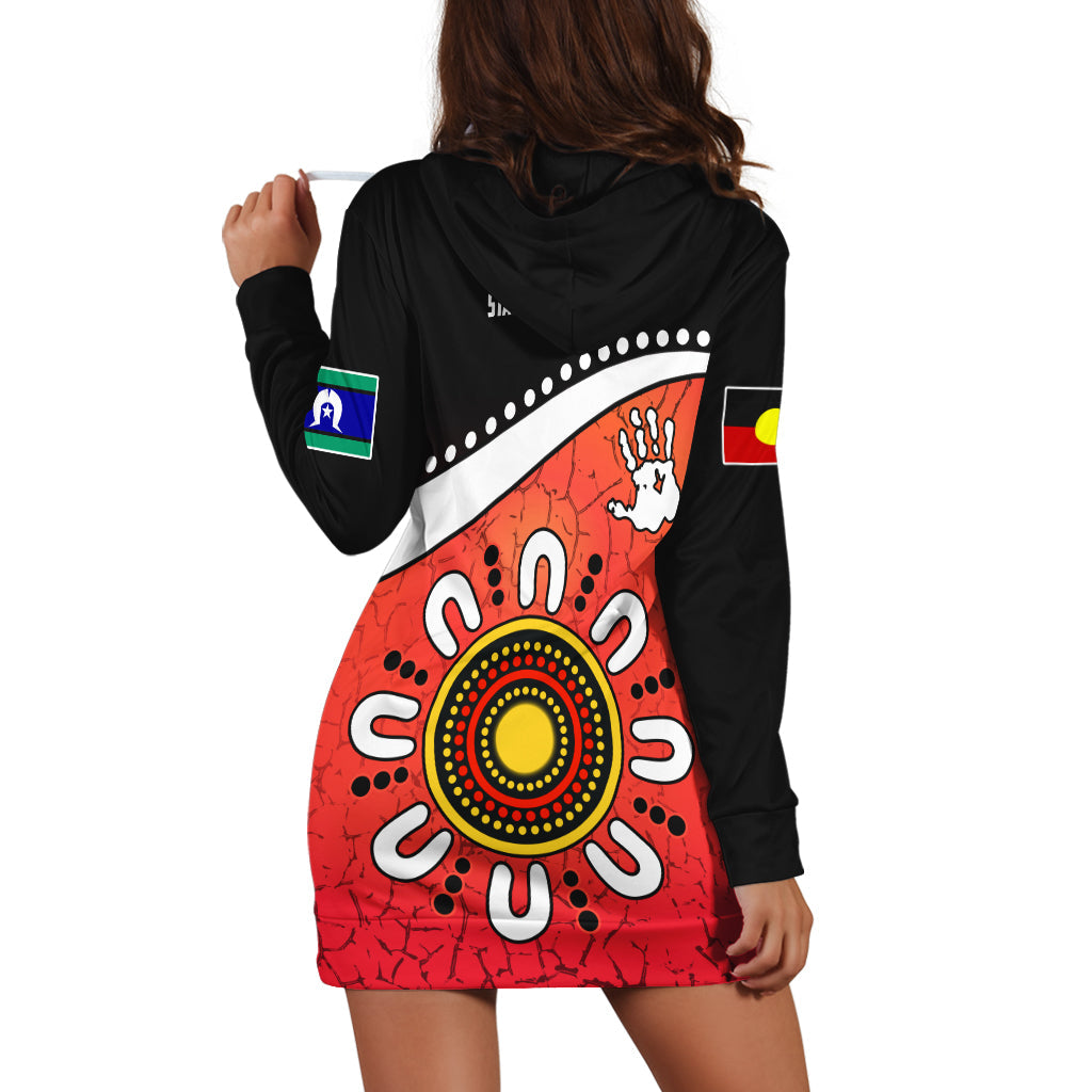 naidoc-week-2022-hoodie-dress-torres-strait-islander-version-red-aboriginal-the-dhari