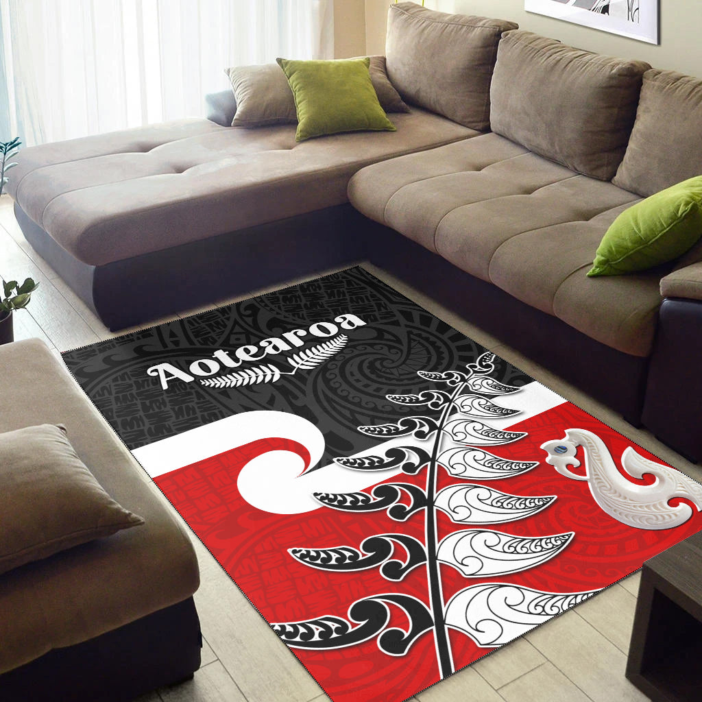 waitangi-area-rug-aotearoa-maori-pattern-mix-fern-and-manaia-koru
