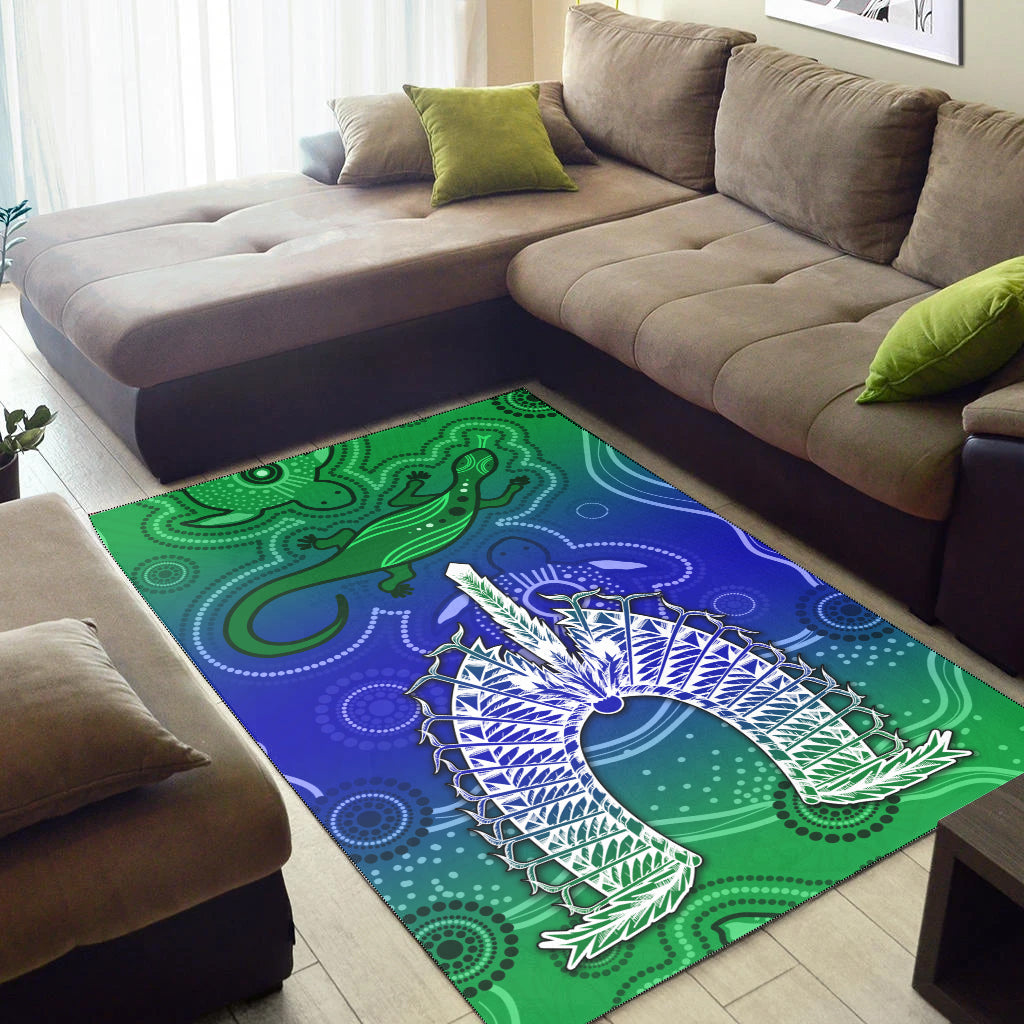 torres-strait-islands-area-rug-aboriginal-art-lizard-symbol-peace