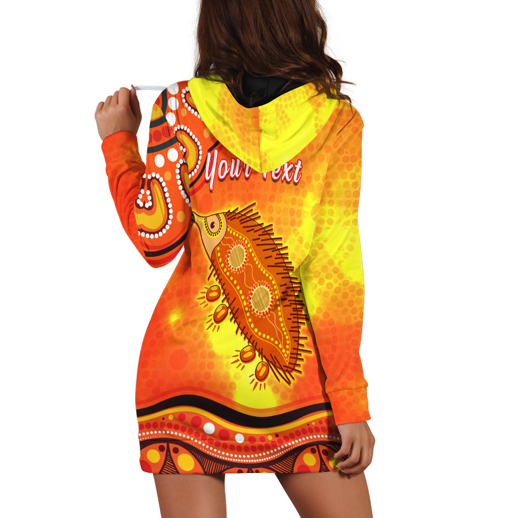 custom-personalised-echidna-aboriginal-hoodie-dress-australian-animal