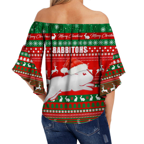 custom-personalised-rabbitohs-christmas-off-shoulder-waist-wrap-top-south-sydney-indigenous