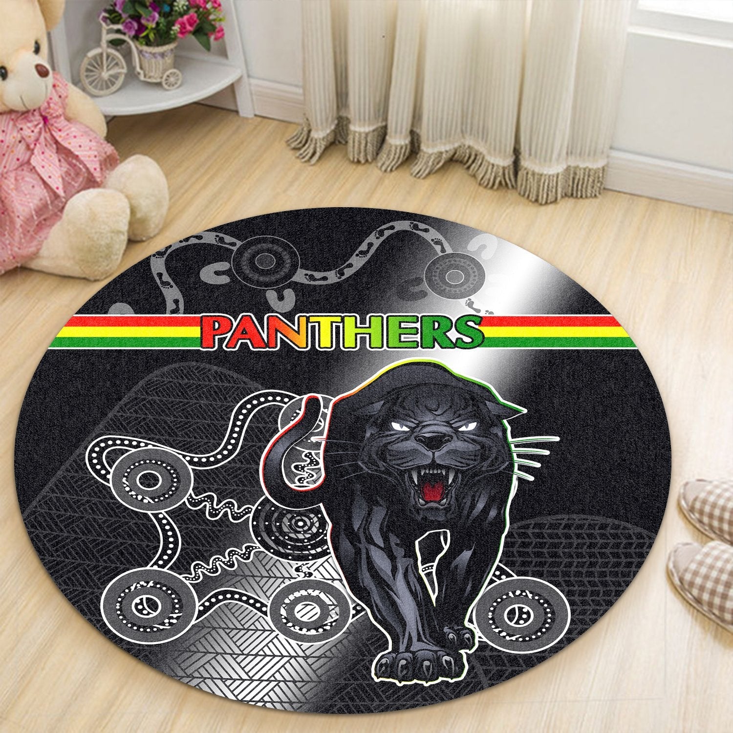 black-panthers-round-carpet-original-simple