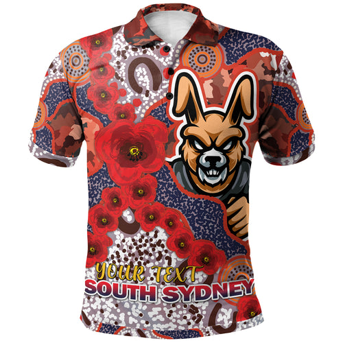 australia-south-sydney-anzac-polo-shirt-custom-souths-with-aboriginal-inspired-poppy-flowers-polo-shirt