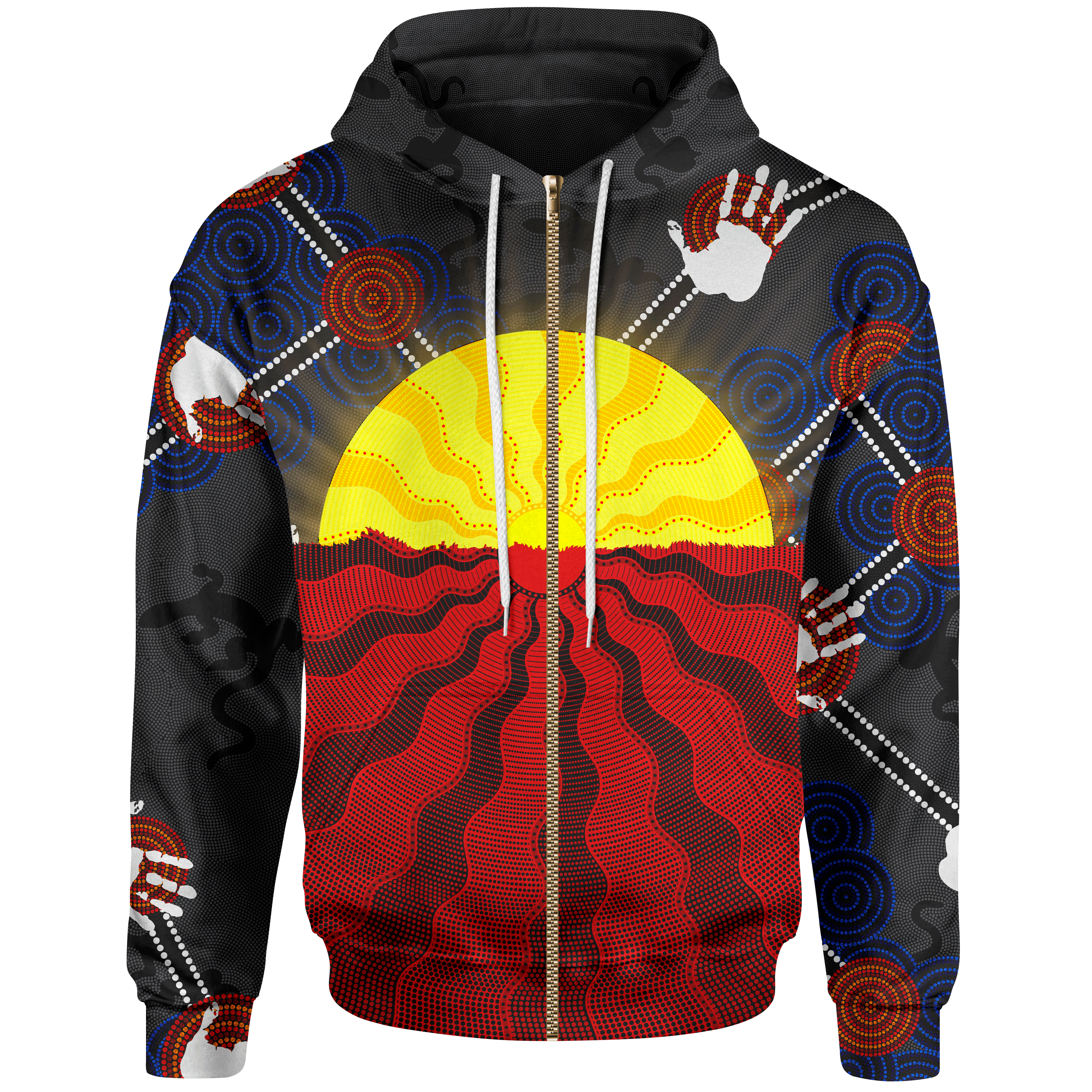 aboriginal-kid-zip-up-hoodie-aboriginal-lives-matter-flag-sun-dot-paintingfor-kid