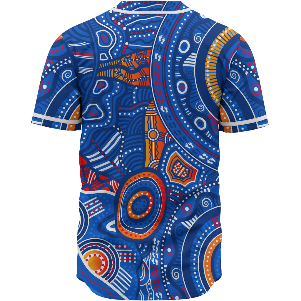 aboriginal-baseball-shirt-indigenous-footprint-patterns-blue-color