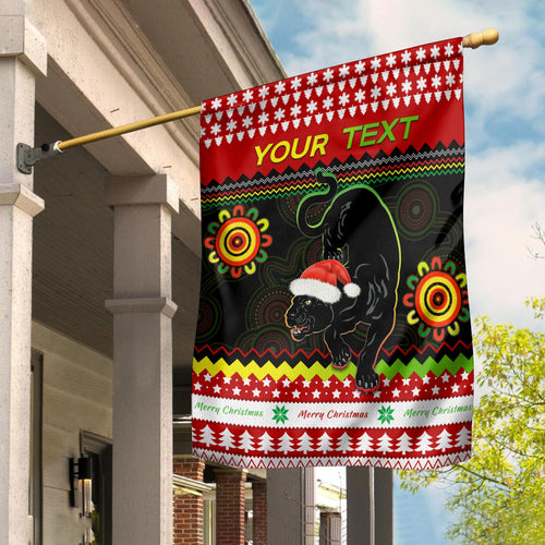 custom-personalised-panthers-christmas-flag-penrith-snow-mix-indigenous