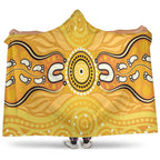 australia-aboriginal-inspired-hooded-blanket-aboriginal-yellow-color-dot-art-vector-background