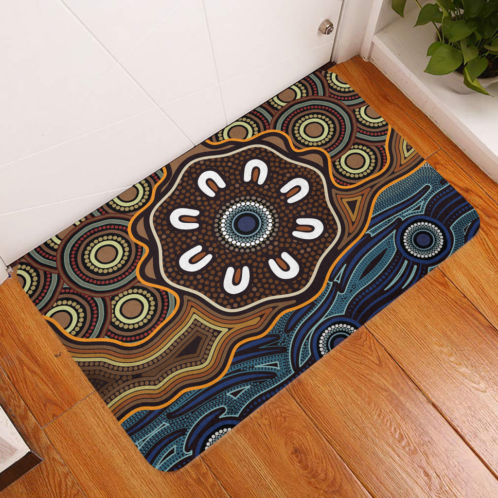 australia-aboriginal-inspired-door-mat-aboriginal-dot-circle-art