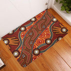 australia-aboriginal-inspired-door-mat-australian-aboriginal-art-dot-art-orange
