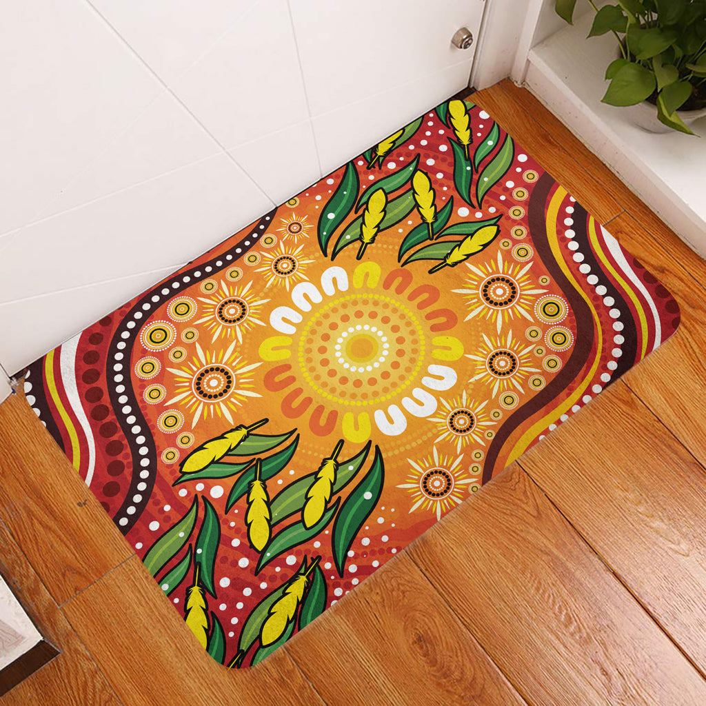 australia-aboriginal-inspired-door-mat-leaf-aboriginal-art-background