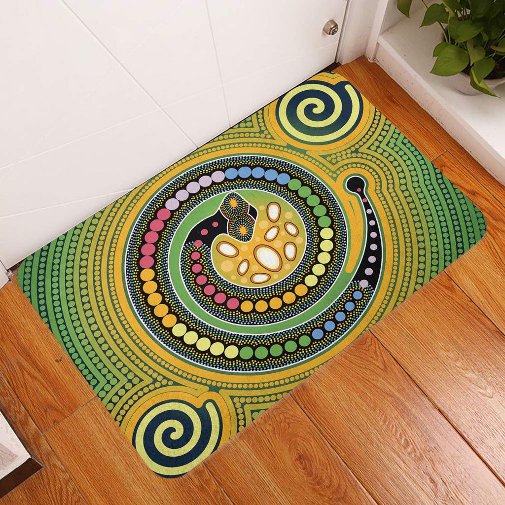 australia-aboriginal-inspired-door-mat-aboriginal-art-vector-painting-with-snake