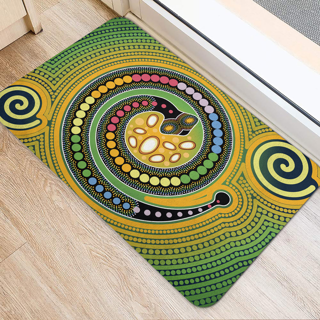 australia-aboriginal-inspired-door-mat-aboriginal-art-vector-painting-with-snake