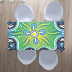 australia-aboriginal-inspired-tablecloth-blue-aboriginal-dot-artwork