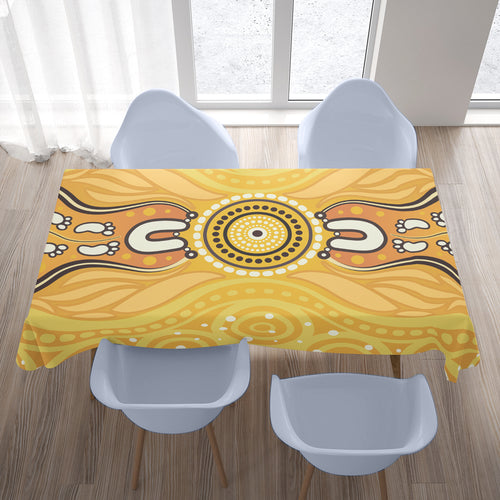 australia-aboriginal-inspired-tablecloth-aboriginal-yellow-color-dot-art-vector-background