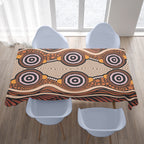 australia-aboriginal-inspired-tablecloth-brown-dot-design-vector-aboriginal-artwork