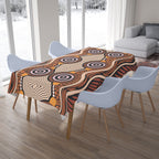 australia-aboriginal-inspired-tablecloth-brown-dot-design-vector-aboriginal-artwork