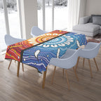 australia-aboriginal-inspired-tablecloth-blue-and-orange-aboriginal-dot-art-vector-painting